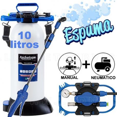 PULVERIZADOR DE ESPUMA A PRESIÓN JUNTAS VIRON 10L NEUMÁTICO